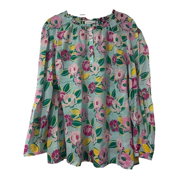 KM ROGERS Preppy Floral Blouse - Picture 1 of 9